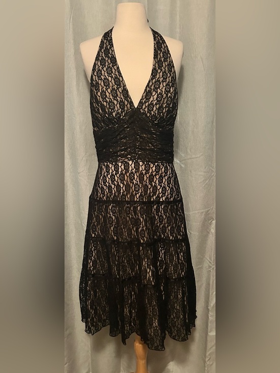 Philip decaprio Dresses & Skirts - Philip Decaprio black lace halter dress